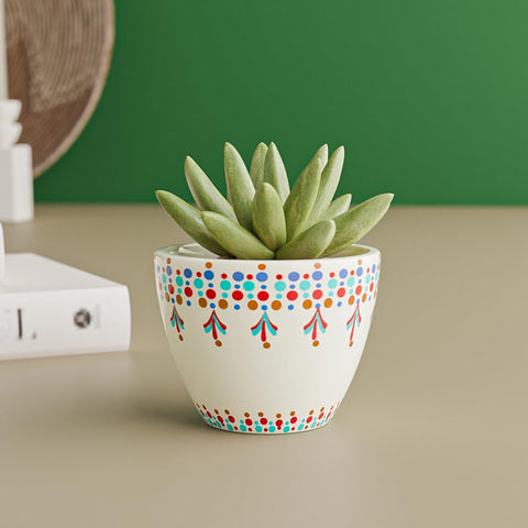 Tribal Dotted Ceramic Pot