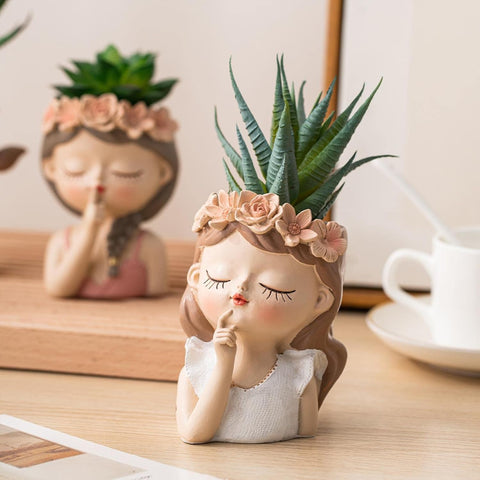 Fairy Girl Ceramic Pot