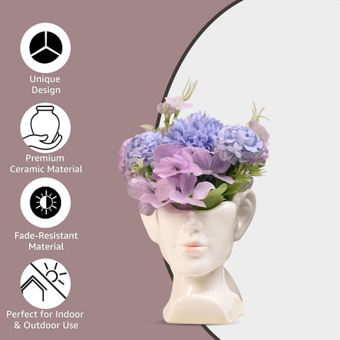Women Head Ceramic Pot