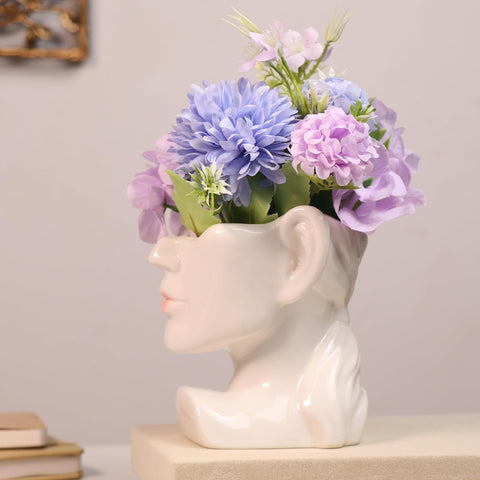 Women Head Ceramic Pot