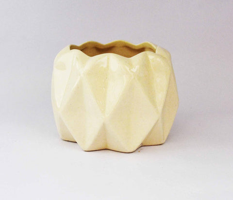 Diamond Cut Ceramic Pot