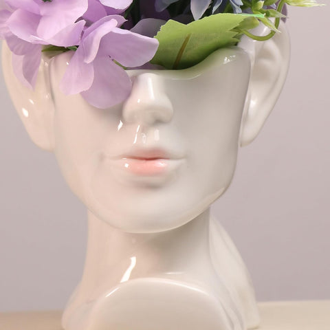 Women Head Ceramic Pot