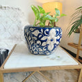 Flower Printed Ceramic Pot
