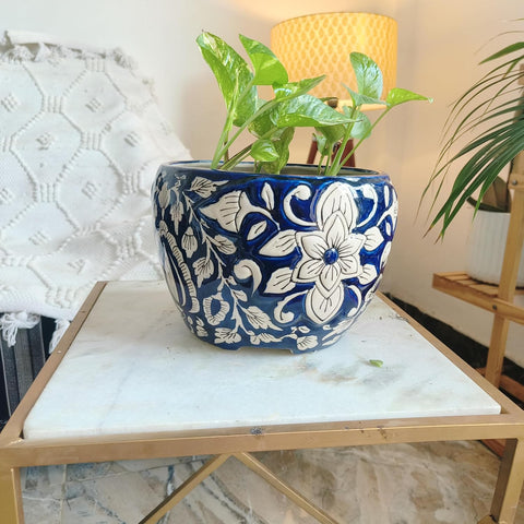 Flower Printed Ceramic Pot
