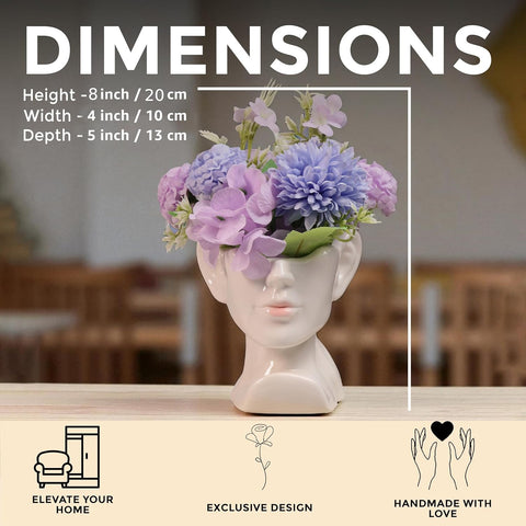 Women Head Ceramic Pot