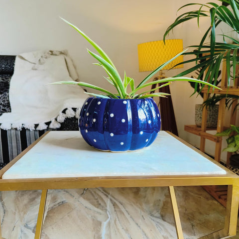 Dotted Pumpkin Ceramic Pot