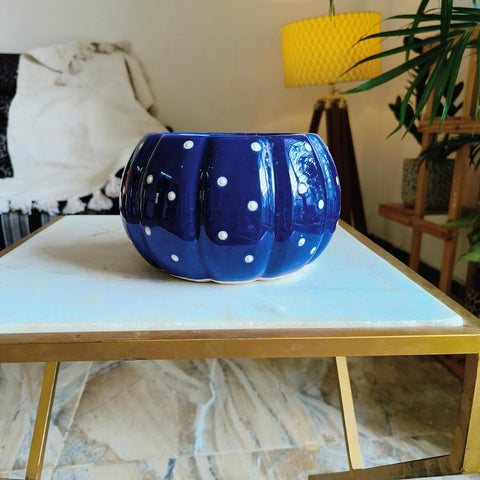 Dotted Pumpkin Ceramic Pot