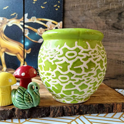Handcrafted Flower Ceramic Pot