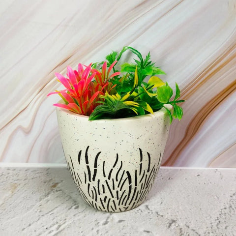 Dotted Print Ceramic Pot